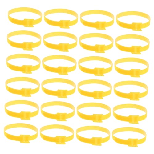VALICLUD 100pcs Envoltura de Cable Reutilizable con Gancho y Bucle para Organización de Cables de Electrónica, Amarillo 12mm x 300mm miniatura 1