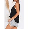 LouKeith Womens Tops Sleeveless Halter Racerback Summer Casual Shirts Basic Tee Shirts Cami Tank Tops Beach Blouses Black M