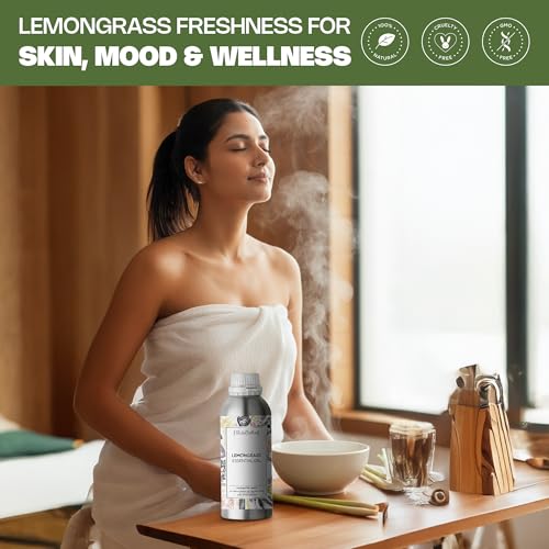 Image of VedaOils Lemongrass Essential Oil 100ml | 100% Pure, Natural & Undiluted Aroma Oil | Strong & Long-Lasting Fragrance for Diffuser, Home, Office, Candles & Aromatherapy