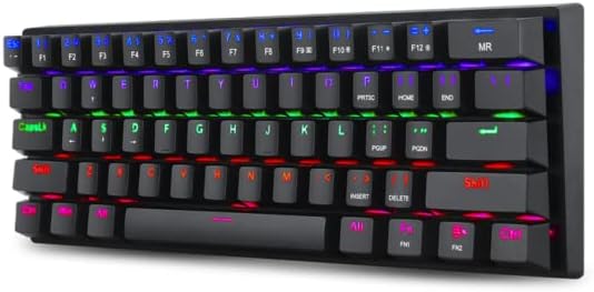 T-Dagger Arena T-TGK321 keyboard from a different angle, showing keycap legends for FN functions