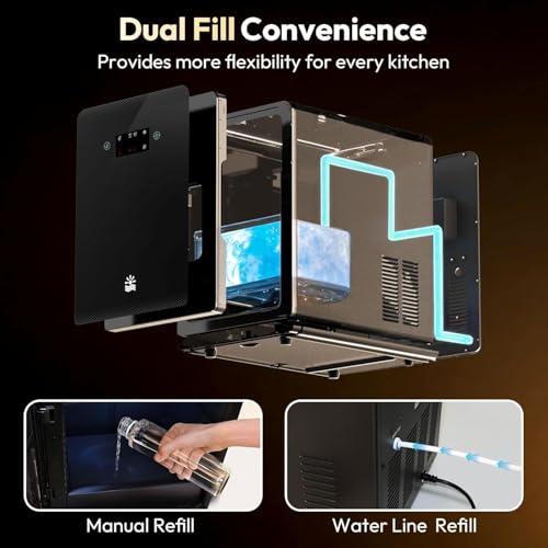 Image of 2 inch Ice Ball Maker - 4 Ice Spheres in 35min, 144pcs /24H, Sphere Ice Maker with LED Quiet Panel, Auto /Manual Water Fill, LED Panel, Self-Cleaning Clear Ice Maker for Cocktail Whiskey Bourborn