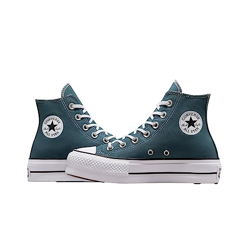 Converse Women's Chuck Taylor All Star Leopard Platform High Top Sneakers, Deepgreen, 4.5 UK, Deepgreen, 4.5 UK4