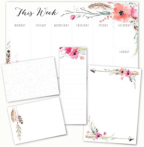 Boho Spirit Adhesive Sticky Note Pack - 5 Pads - 50 Sheets/pad