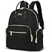 TUCCH Women Laptop Backpack, 14 Inch Lightweight Computer Rucksack, Lady Fashion Casual Daypack Purse Business Travel Shoulder Work Bag, Water resistant Wide Open Nylon School Bag for Girl 22L, Black