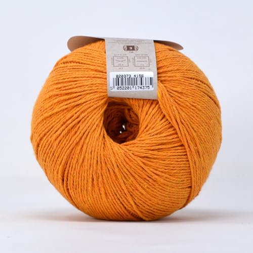 Reborn Recycled Cotton - Hot Orange - 200g DK Crochet/Knitting Yarn - Image 2