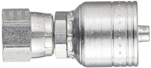Image of Aeroquip 1AA5FJ4 Carbon Steel Global TTC (Thru the Cover) Crimp Hose Fitting Female JIC Swivel, Straight, 1 /4 inch Hose ID, 1 /2 inch - 20 Thread