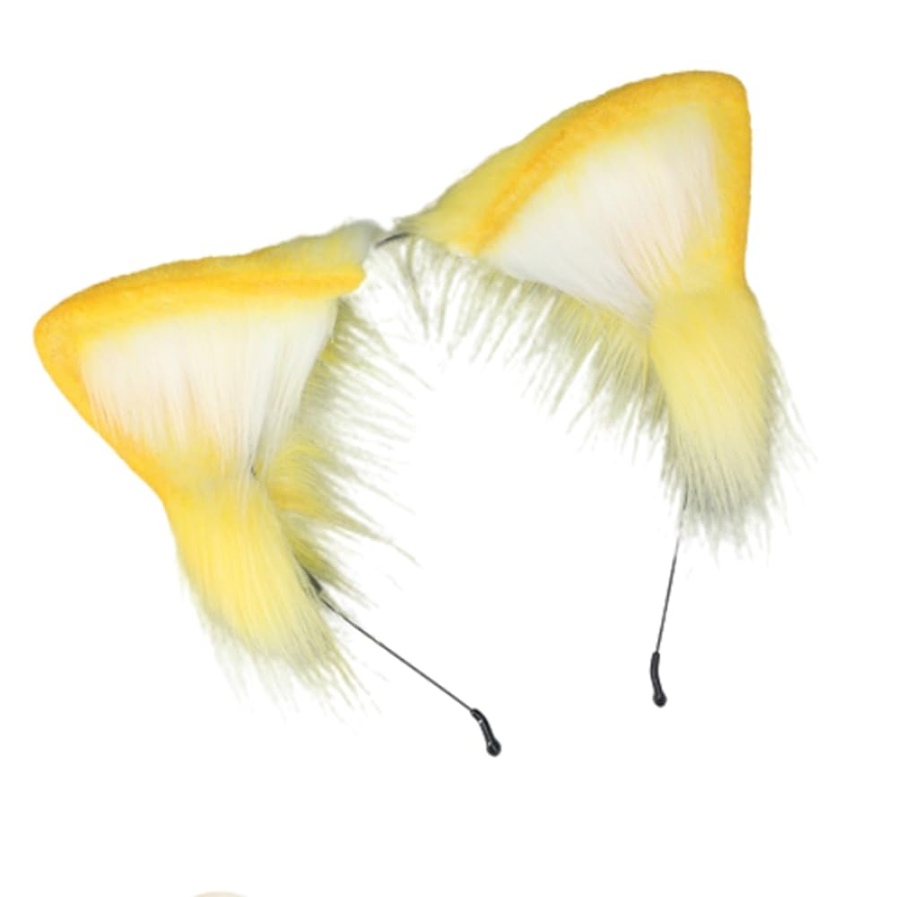 TTYAO REII Handmade Cat Fox Wolf Ears Headband Animals Ears Headwear for Christmas Cosplay Costume Accessories