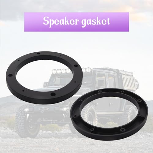 Image of Saim 5 inch Dia Universal Black Plastic Speaker Spacer Adaptor Ring Mounting Bracket Fit ABS Car Stereo Speaker Spacers (2 Pcs)