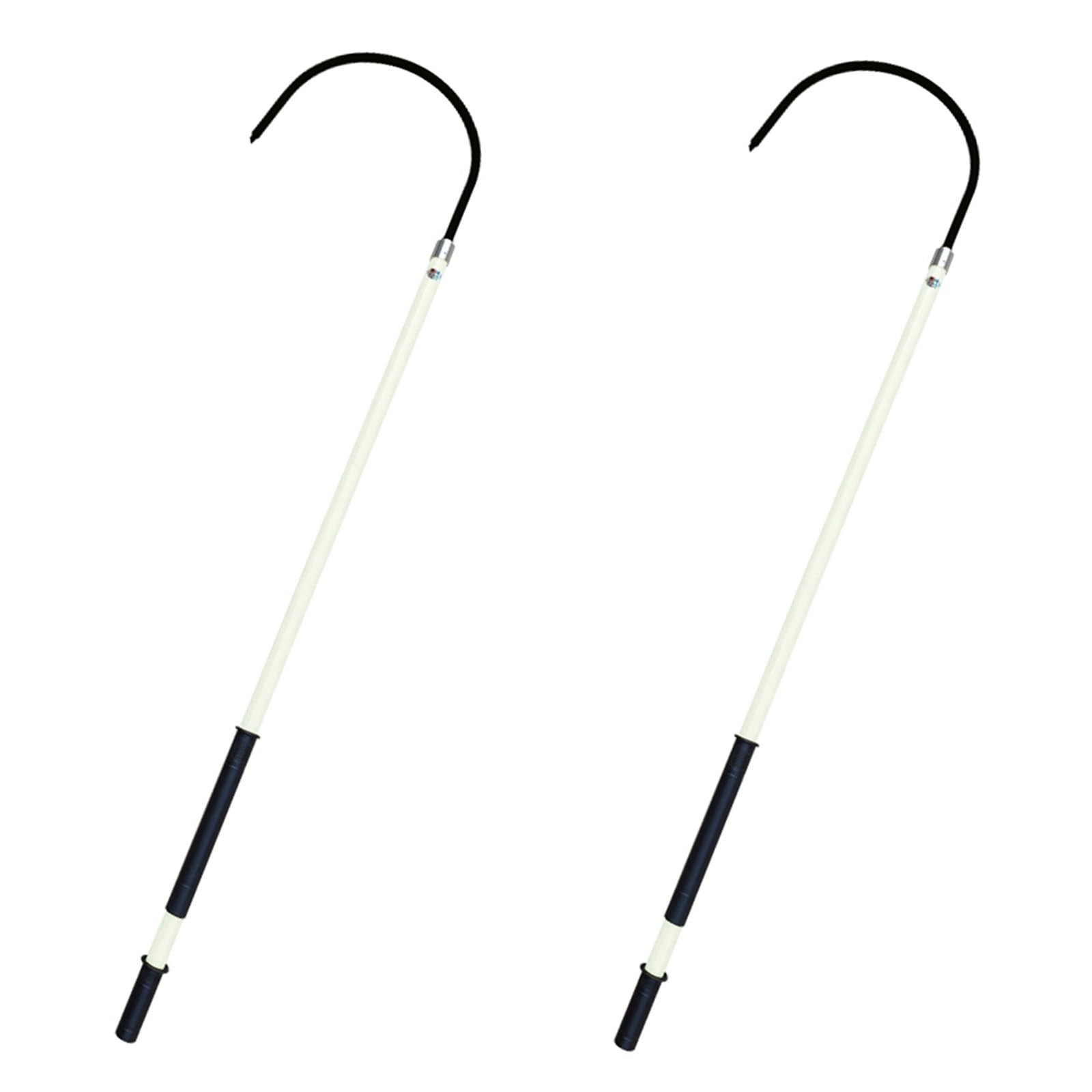 JKJZSALJ Safety Rescue Hook,High-Voltage Insulated Rescue Pole -Professional Electrocution Rescue Tool For Fire Electricians, Anti-Electrocution Safety Hook, Yellow,2pcs White,59in/1.5m/4.9ft (35 KV)