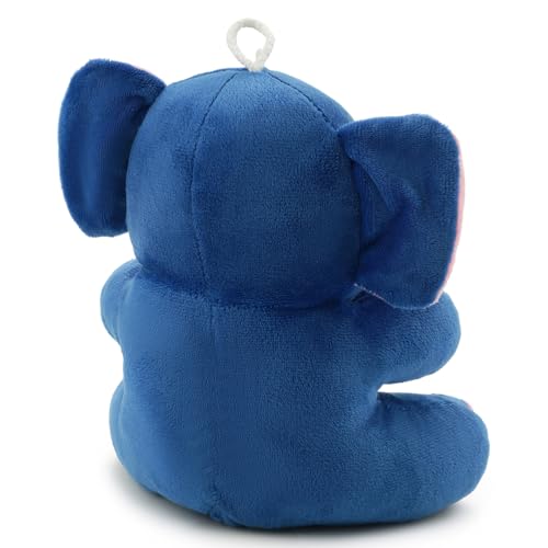 Image of Soft Dark Blue Elephant Plush Stuffed Toy with Cute Hug-Friendly for Babies, Toddlers & Children Safe, Lightweight & Easy to Clean (28 CM)
