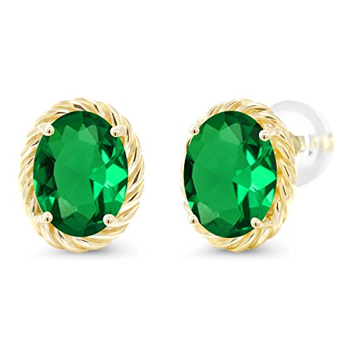 Gem Stone King 14K Yellow Gold 8X6MM Oval Gemstone Birthstone