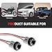 yorpyep 2 PCS T15 Harness Pigtail Socket, T10 T13 T15 Waterproof Extension Harness Modified Socket, Turn Signal Light Brake Light Adapter Assembly Holders, for Most Cars Trucks (Gray)