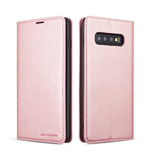 Custodia per Samsung Galaxy S10 Plus custodia pelle PU di alta qualità con supporto per carte di credito a portafoglio per S10 Plus oro rosa