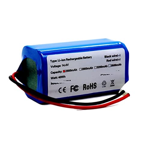 YUYONGTANG Aleaivy 14,4 V 2600 mAh Wiederaufladbarer Li-Ionen-Akku, kompatibel mit MIJIA Mi Vacuum-Mop Essential G1 Staubsauger 18650 Akkupack Zubehör für Haushaltsgeräte Cover