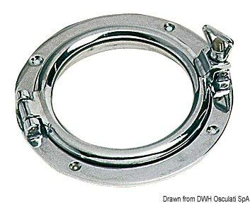 Hublot rond laiton chromé 200 mm pour remplacer un hublot de bateau oxydé