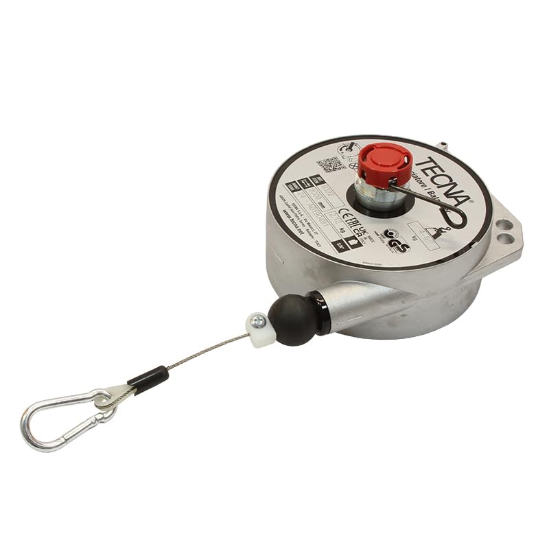 TECNA 9322 Federzug-Balancer mit Seil Tragkraft 4-6 kg Seillänge 2000 mm Werkzeugaufhängung Aluminium Höhenverstellung