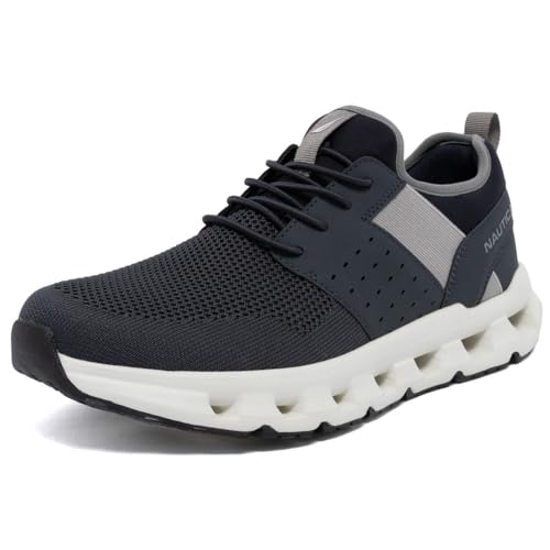 Image of Nautica Mens Running Sneakers Sport Fashion Lace-Up Athletic Soft Shoes for Gym Tennis Men - Cushioned, Breathable, Lightweight & Comfortable