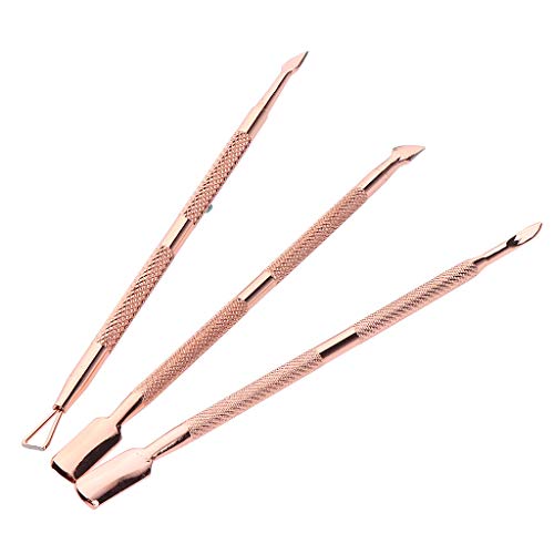 Preisvergleich Produktbild 3pcs / Set Nagelhautschieber und Nagelreinigerwerkzeug aus Edelstahl