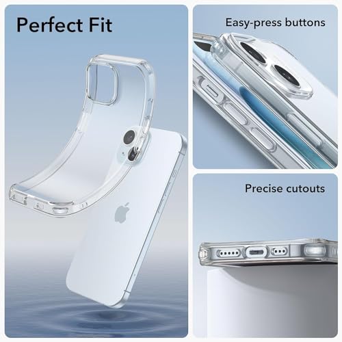ESR für iPhone 15 Hülle, Originalgefühl, Transparent, Klar – Ansicht 5
