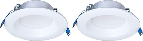 HALO LTQL4069S1EDM Quicklink - Downlight LED sin lata seleccionable 2700K, 3000K, 3500K, 4000K, 5000K CCT, 4 pulgadas, color blanco (paquete de 2)