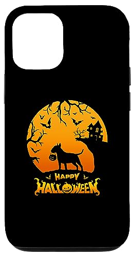 Custodia per iPhone 13 Pro Bull terrier Happy Halloween Costume Cane Boo Cane