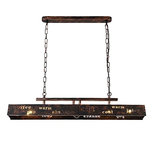 Suspension vintage rustique pour éclairage de bar et salon