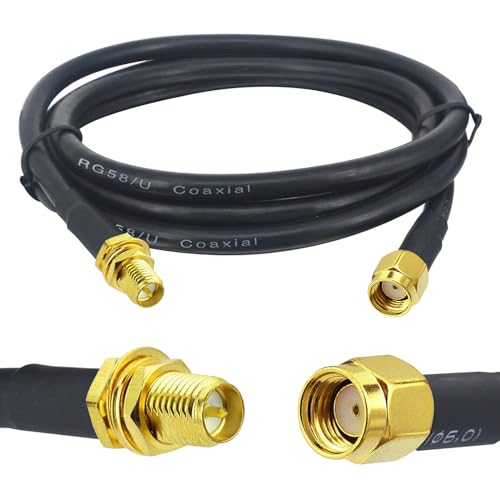 YILIANDUO RP SMA WiFi Antenna Extension Cable RP-SMA Male to Female Bulkhead Mount RG58 Coaxial Cable 1M for Wireless Network Card WiFi Adapter WiFi Router IP Camera - Image 4