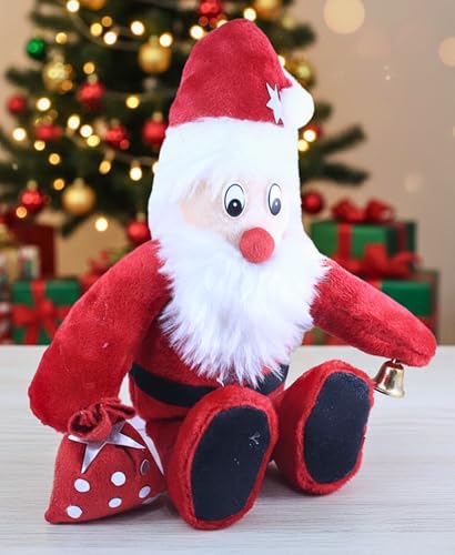 Image of Tickles Santa Claus Christmas with Potli Stuffed Plush Soft Toy for Kids Room (Color: Red Size:55 cm)