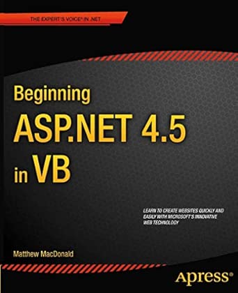Beginning ASP.NET 4.5 in VB 1st ed. Edition Beginning ASP.NET 4.5 in VB 1st ed. Edition book cover