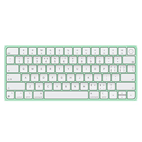 Image of Keyboard Cover Skin for 2021 Apple iMac 24 inch Magic Keyboard with Touch ID or Lock Key, TPU Ultra Thin Protective Keyboard Protector for New iMac 24 inch A2449 A2450 (Keyboard Cover, Clear)