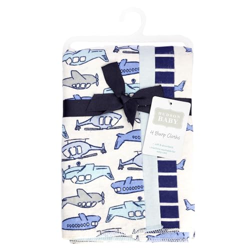 Image of Hudson Baby Unisex Baby Cotton Flannel Burp Cloths