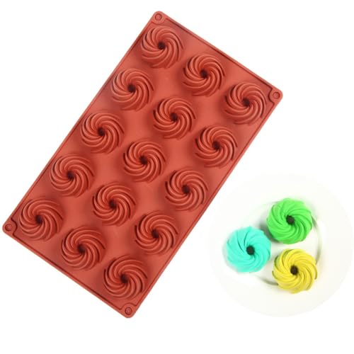 ZAMXHUG Moule à Kouglof en Silicone - Mini Moule à Kouglof à 15 Trous, Mini Beignets Moule avec Revêtement Antiadhésif, Moulle en Silicone Patisserie pour Muffins,Chocolat, Brownies, Gâteaux