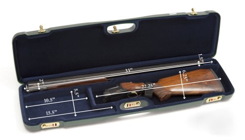 Negrini Cases 1602L/4704 Shotgun Case For O/U Sxs/Abs/1 Gun/1 Barrel Up To 32 3/4-Inch, Green/Blue #TOP6