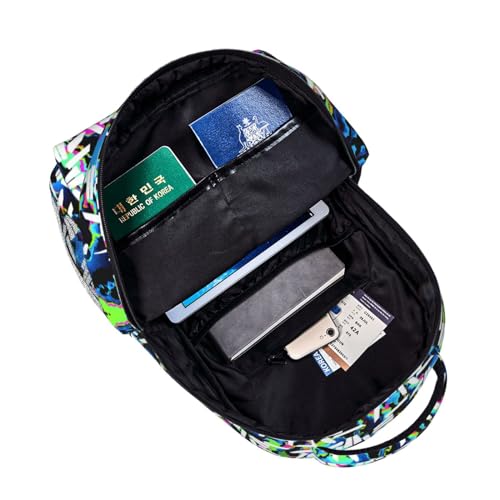 Mochila ligera para senderismo con impresión completa y correas ajustables miniatura 5