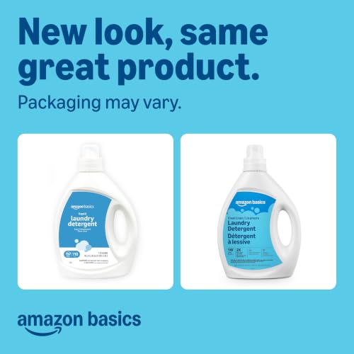 Image of Amazon Basics Laundry Detergent Liquid, Concentrated, Clean Linen, 110 Loads, 82.5 Fl Oz, Pack of 2 (Previously Solimo)