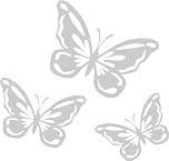 Butterfly Etched Effect, Frosted Vinyl Window Stickers