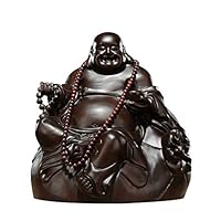 Amazon｜布袋様「弥勒菩薩：坐像」仏像 風水グッズ 置物 高級天然