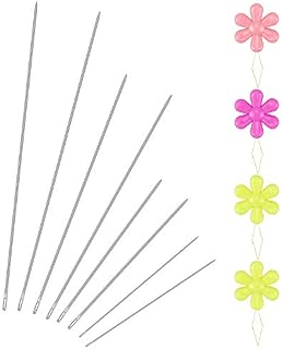Homgaty 8 Pieces Upholstery Needle Long, Sewing Upholstery Needles Straight Needle for Webbing, Sewing Edges and Stitching Through Padding for Leather Sofa Craft Home Decoration, Assorted Sizes