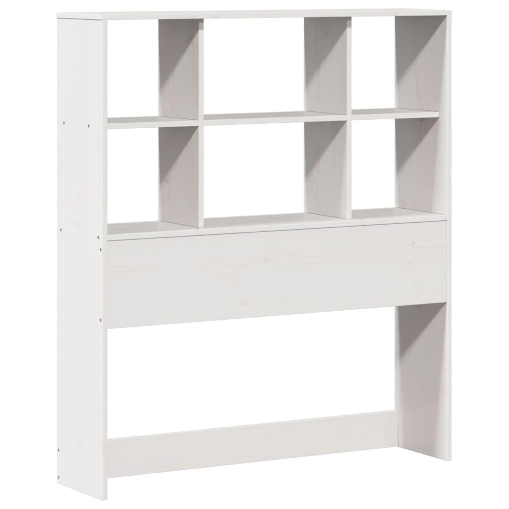 vidaXL Cabecero de Cama almacenaje Madera Maciza Pino Blanco 90 cm, cabecero de Cama, cabecero de Madera Maciza, cabecero con Compartimentos