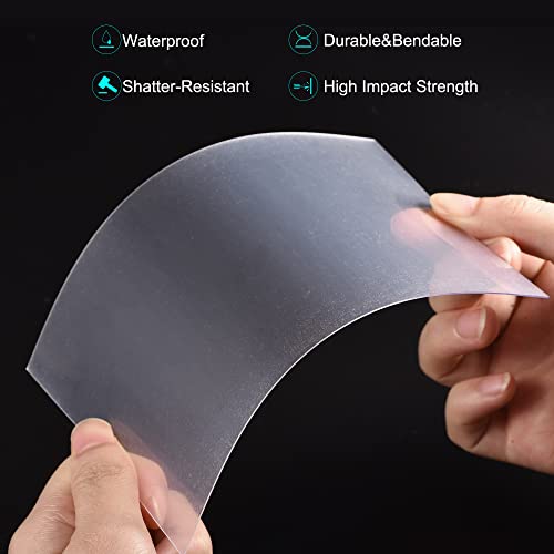Image of MECCANIXITY Clear Acrylic Plastic Sheet Transparency Panel 4x6inch 0.02'' Thick for Picture Frame Replacement, Crafts, Pack of 10