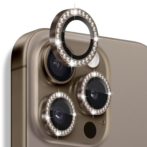 CASELIA ® Camera Lens Protector for iPhone 16 Pro Max/iPhone 16 Pro Bling Glass Camera Lens Protector Aluminum Alloy Lens Ring Camera Cover Fit (Desert Titanium) (B0DGN6H9FY) Amazon Price History, Amazon Price Tracker