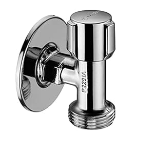 Schell Geräteanschlussventil, 1/5.1 cm x 3/10.2 cm, extra platzsparend für schwierige Einbausituationen, mit Wandrosette und ABS-Komfortgriff, Made in Germany