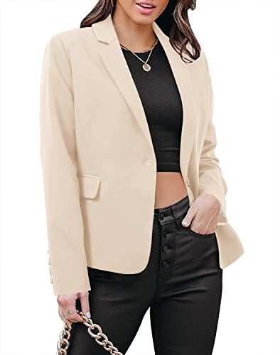 VNK Womens Casual Blazer Long Sleeve Business Suit Jacket Open Front Work Office Blazer Fashion Dressy Blazer4