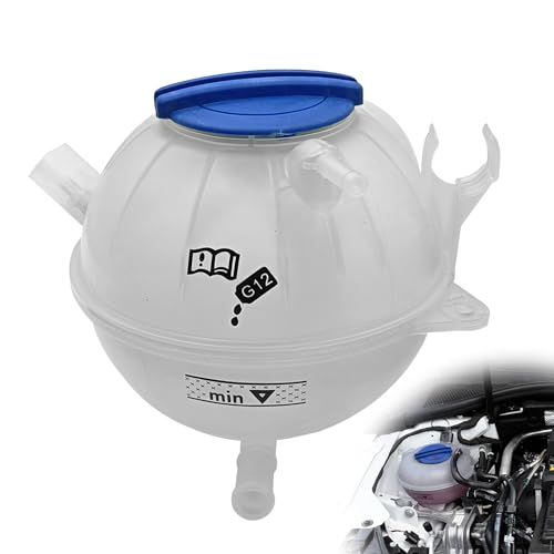 CmeRto Coolant Reservoir Pressurized bottle with Cap Compatible with Audi A3 Q3 RS3 TT2006-2019/ VW Jetta Passat Golf GTI Beetle CC Eos Rabbit 2006-2019 Models Replace 1K0121407A 603-253