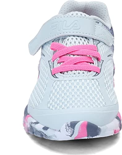 Fila Girl's, Primeforce 4 Strap Sneaker - Little Kid Gray Pink 3 M #TOP1