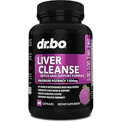Liver Cleanse Detox Support Supplement - Complete Health Repair Pills with Artichoke, Berberine, Turmeric Herbs - Aid Gallbladder Care Formula Capsules & Natural Milk Thistle Dandelion Supplements
