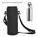 Alomejor Neoprene Water Bottle Carrier with Strap, 1000ml Water Bottle Insulated Cover for Hot or Cold Beverages (Black)