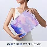 TiMOVO 9-11" Tablet Sleeve for iPad 11-inch A16 2025, iPad 10th Gen. 10.9"/10.2", iPad Air 11/5th/4th Gen. 10.9", Galaxy Tab A9 Plus 11", Protective Bag with Pockets, Watercolor Purple