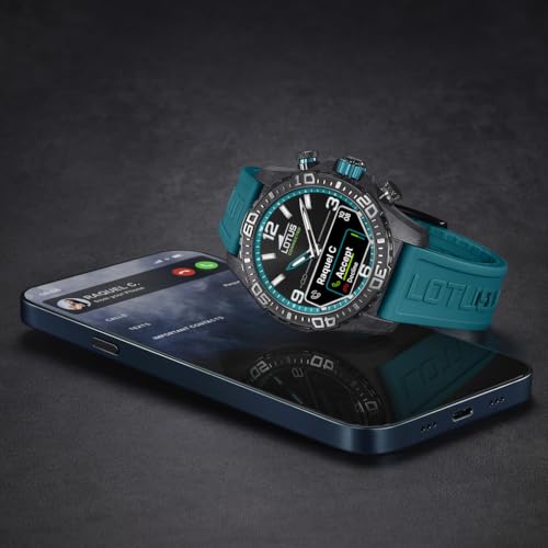 Lotus Orologio Intelligente Ibrido Uomo Connected D Gomma Blu - Analogico Intelligente 20000/5 - Controllo Musica, Contapassi, Notifiche E Rifiuto Chiamate - Fino A 10 Giorni Di Batteria - 3