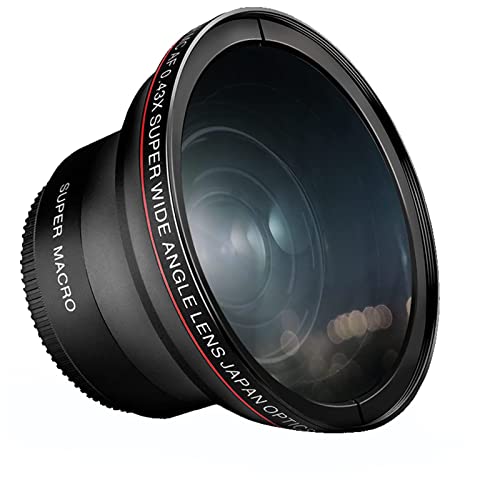 Obiettivo ultra grandangolare 0.43X con porzione macro 49/52/55/58mm per reflex